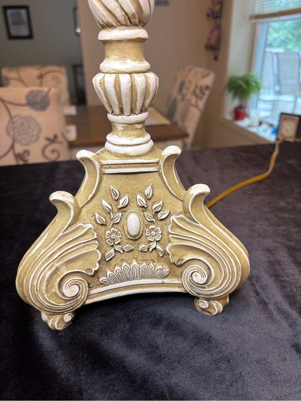Cream Decorative Twisted Column Table Lamp - Home Accents - Picture 3 of 11